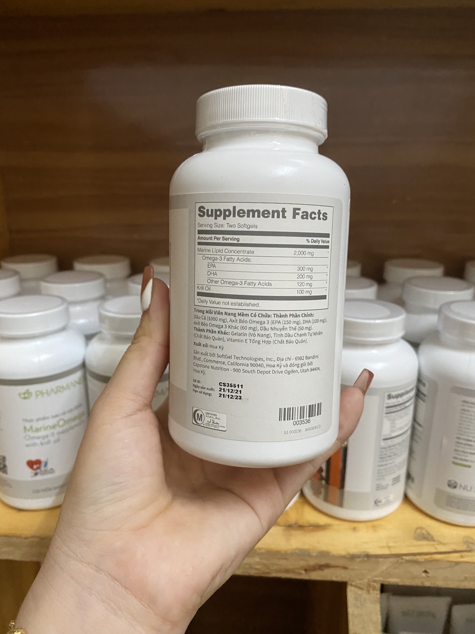 dầu cá nhuyễn thể krill oil marine omega 3-nu skin-Mỹ